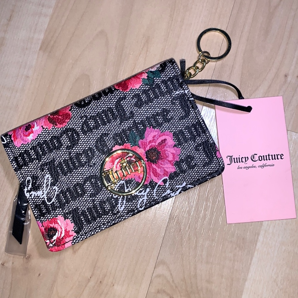 JUICY COUTURE PETAL STATUS Crown Fits Flap Compact Wallet